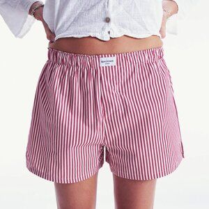 Speltham Red & White Striped Classic Unisex Boxer Shorts Size Small